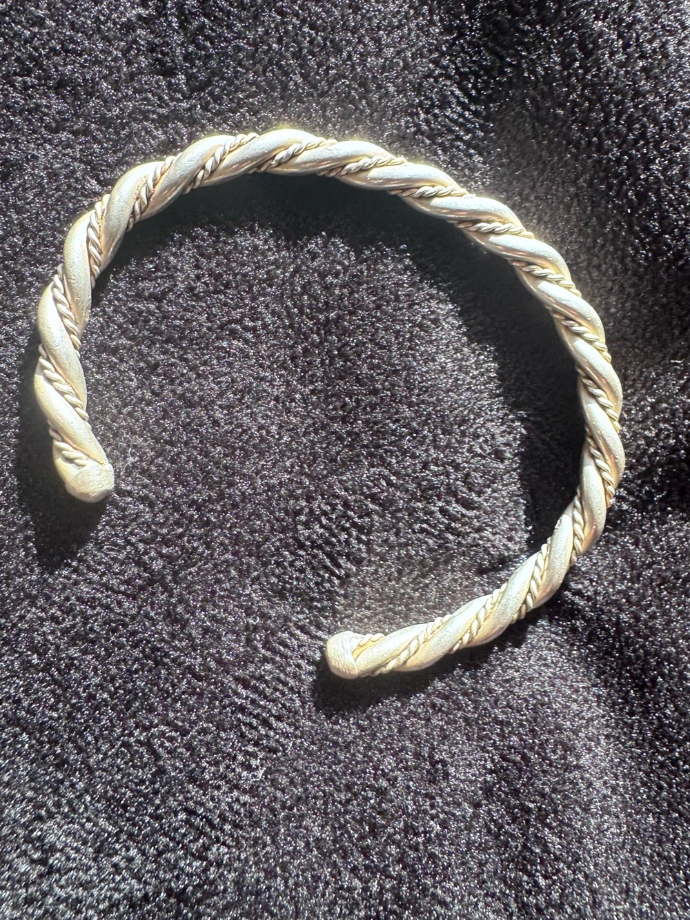 Native American Navajo Heavy Twisted 925 Sterling Silver Cuff Bracelet